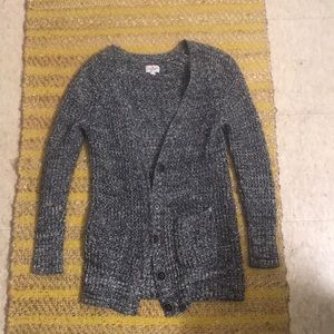 Gray sweater cardigan